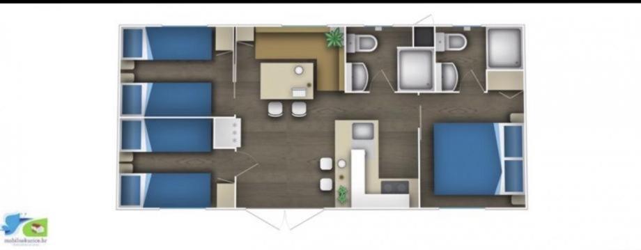 Mobile Home Cube, 3 Bedrooms, Free Parking, Wifi Biograd Na Moru Eksteriør billede